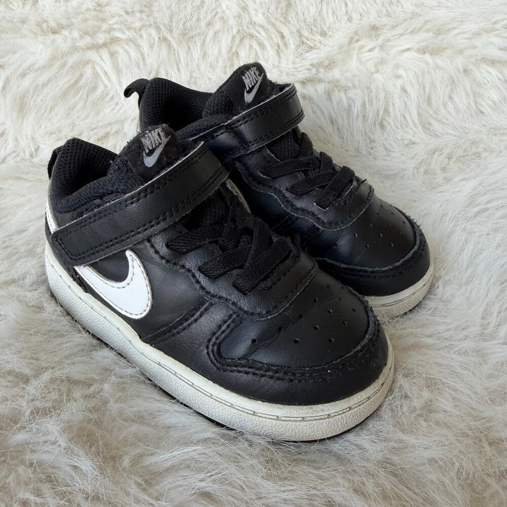 Nike Court Borough Low 2 classic Black/White colorway toddler sz 7c